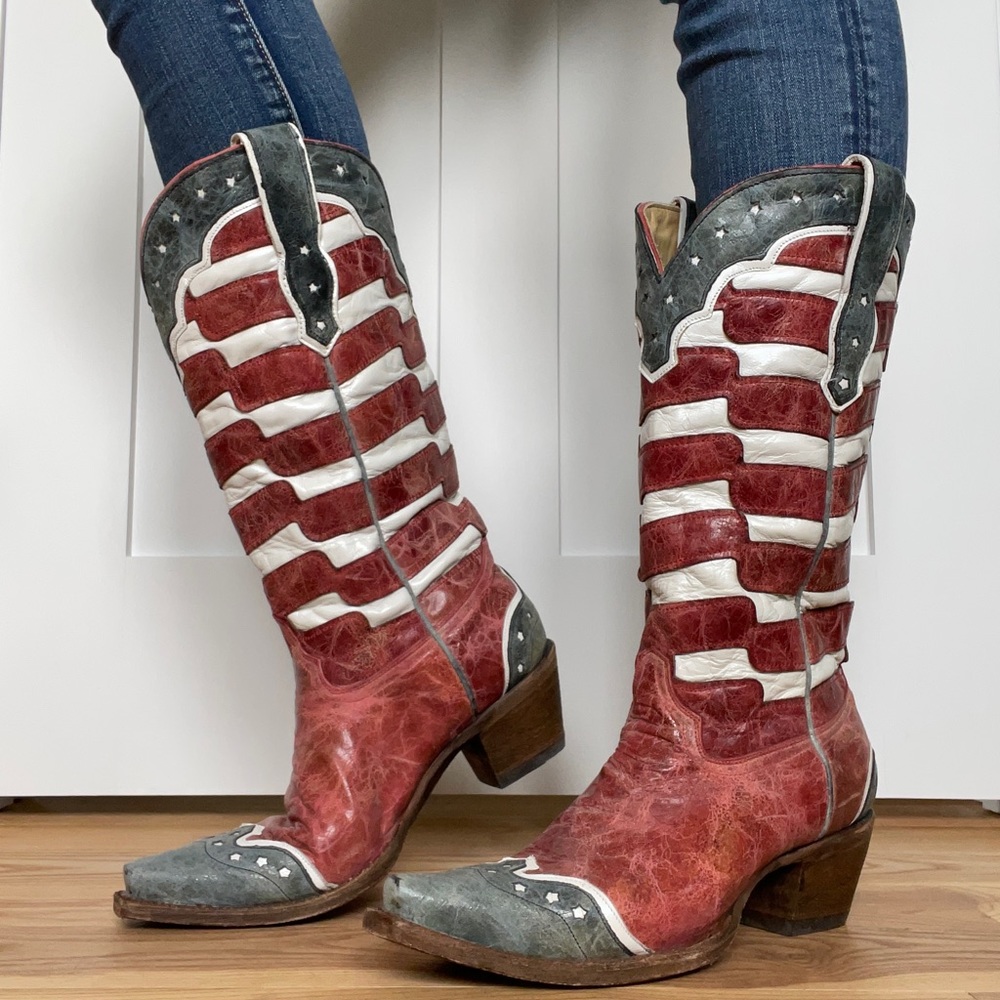 Corral Vintage American Flag Cowgirl Boots